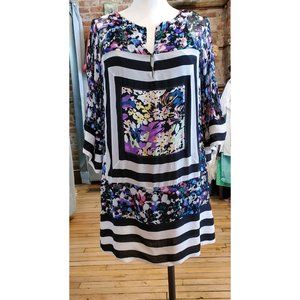 DVF Floral Shift Dress 100% Silk